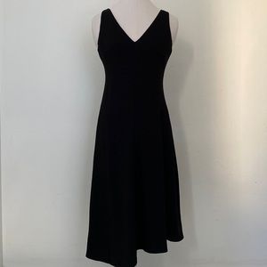 Theory Black Slip Dress Midi